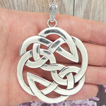 Celtic Knot Pendant Silver in Pewter Large