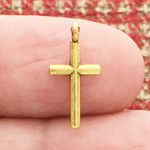 Gold Plain Cross Charm in Pewter 100 pieces Beading Crosses