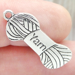 Silver Yarn Charm in Pewter