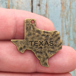 Texas State Charm Bronze Pewter