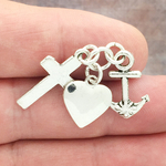 Faith Hope Love Charms Wholesale Silver Pewter