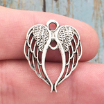 Angel Wings Charms Wholesale Silver Pewter