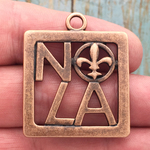 New Orleans Charm NOLA Copper Pewter