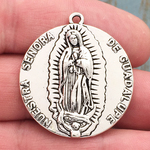 Our Lady of Guadalupe Medal Silver Pewter