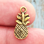 Gold Pineapple Charm Pewter