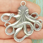 Octopus Pendant Silver Pewter