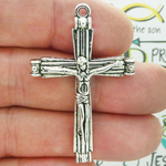 Crucifix Cross Pendant Bulk in Antique Silver Pewter