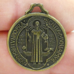 St Benedict Medal Bulk in Bronze Pewter Medium