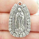 Our Lady of Guadalupe Medals Bulk in Antique Pewter