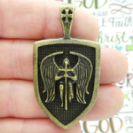 Archangel St Michael Pendant Wholesale Bronze Pewter