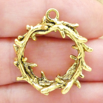 Crown of Thorns Charms Wholesale Gold Pewter