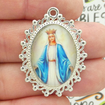 Our Lady of Grace Pendants Wholesale in Silver Pewter 