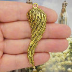 Gold Angel Wing Charms Bulk in Pewter