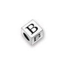 Pewter Letter Beads B 4.5mm Small Silver Pewter Alphabet Beads