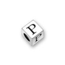 Pewter Letter Beads P 4.5mm Small Silver Pewter Alphabet Beads