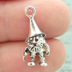 Garden Gnome Charms Wholesale in Silver Pewter 