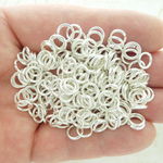 Silver Plated Open Jump Rings 8mm 18 Gauge Bulk pack of 200