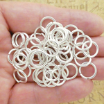 Silver Plated Open Jump Rings 12mm 17 Gauge Bulk pack of 50