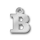 Letter Charm B Antique Silver Pewter