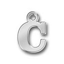 Letter Charm C Antique Silver Pewter