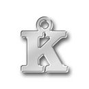 Letter Charm K Antique Silver Pewter