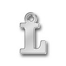 Letter Charm L Antique Silver Pewter