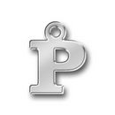 Letter Charm P Antique Silver Pewter