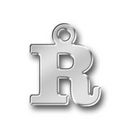 Letter Charm R Antique Silver Pewter