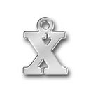 Letter Charm X Antique Silver Pewter