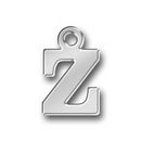 Letter Charm Z Antique Silver Pewter